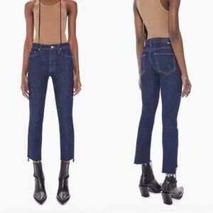 MOTHER Superior Insider Crop Step Fray Jeans in Clean Up Your Act Size 26